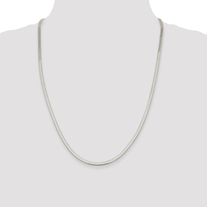 Buy Stylish 3mm Sterling Silver Magic Herringbone Chain - Affordable Luxury!-4