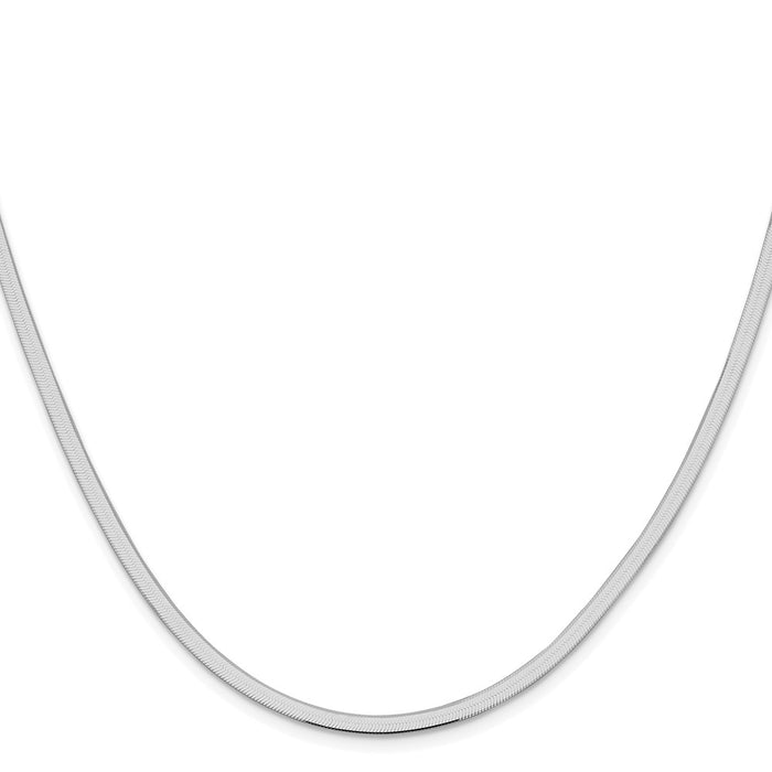 High-Quality Rhodium-Plated 3mm Sterling Silver Herringbone Chain - Stylish Value-2