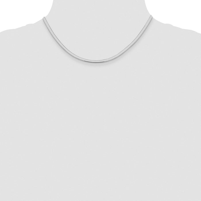 Exclusive 3mm Rhodium-Plated Sterling Silver Herringbone Chain - Stylish Value-4