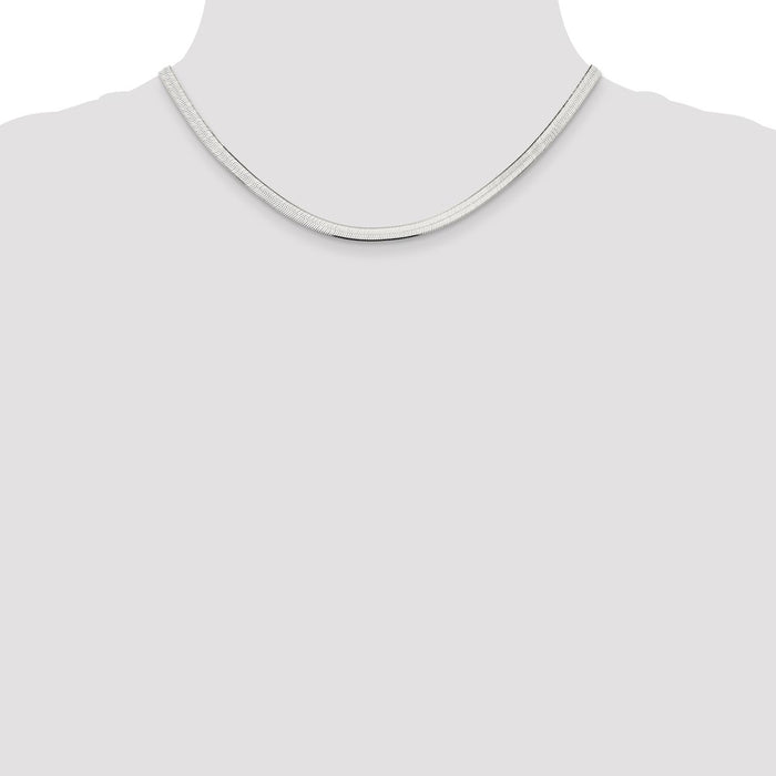 Exclusive 4.5mm Sterling Silver Herringbone Chain - Stylish & Affordable!-4