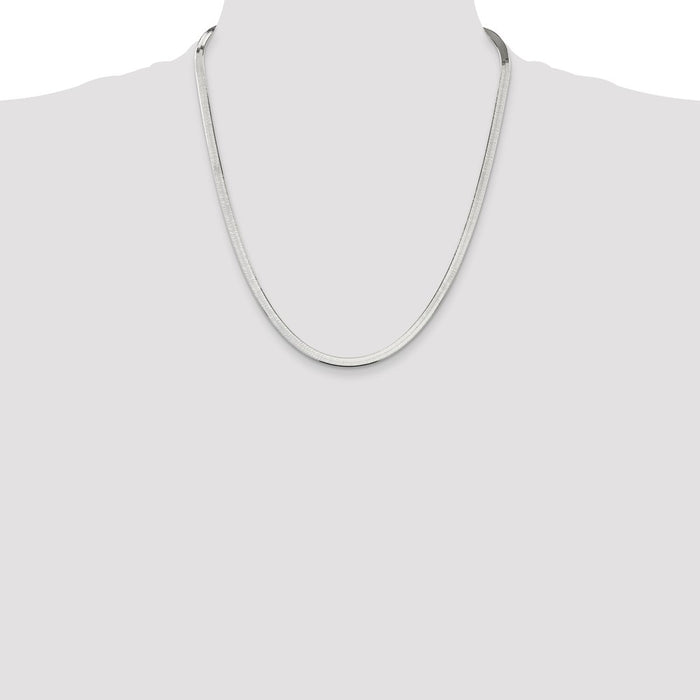 Buy 4.5mm Sterling Silver Enchanted Herringbone Chain - Stylish & Affordable!-4