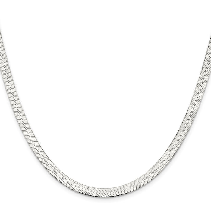 Buy Stylish Sterling Silver 5.25mm Enchanted Herringbone Necklace - Value Design-2