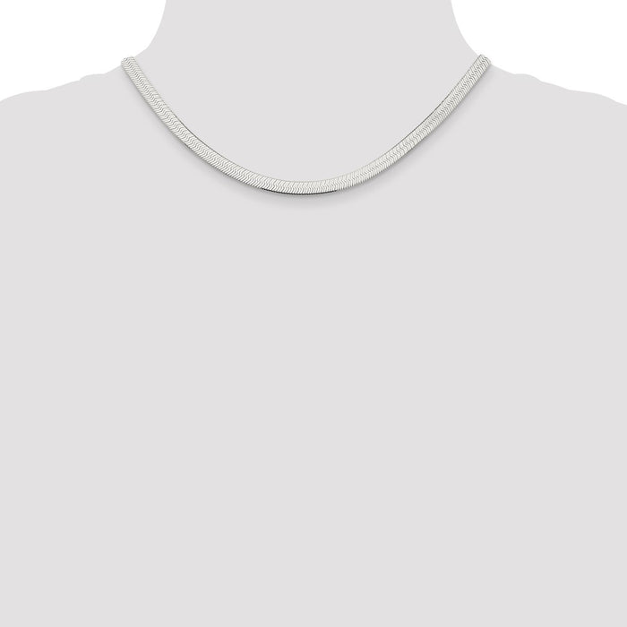 Buy 5.25mm Sterling Silver Enchanted Herringbone Chain - Stylish & Affordable!-4