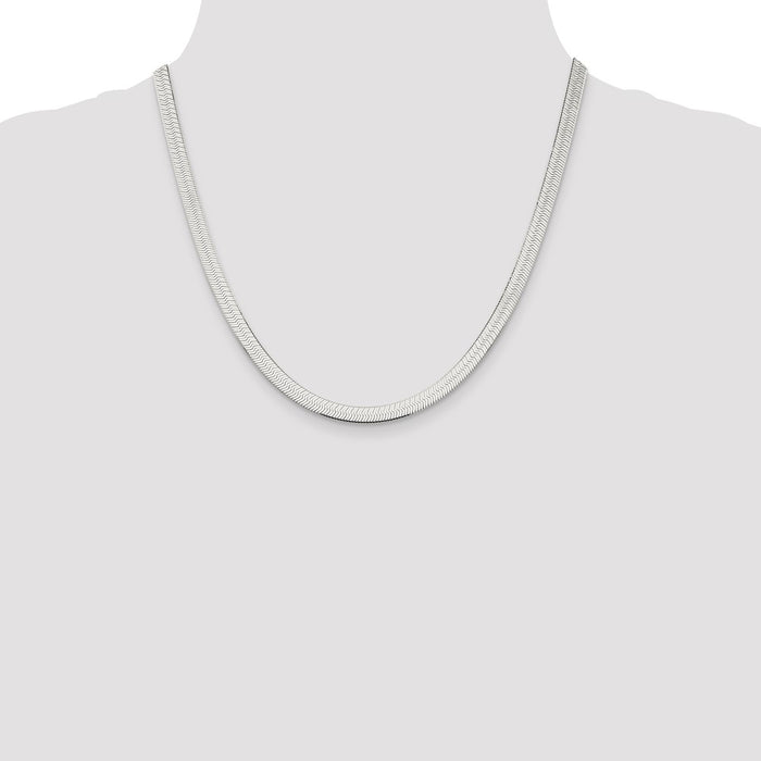 Buy Stylish 5.25mm Sterling Silver Enchanted Herringbone Necklace - Luxury Design-4