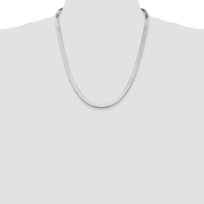 Buy Stylish Sterling Silver 5.25mm Enchanted Herringbone Necklace - Luxury Design-4