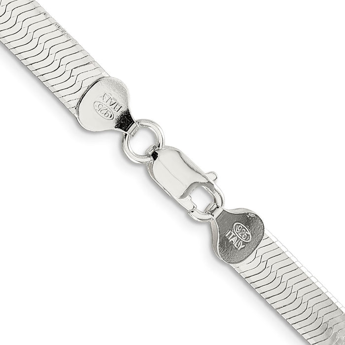 Buy Stylish 7.3mm Sterling Silver Magic Herringbone Chain - Affordable Luxury!-3