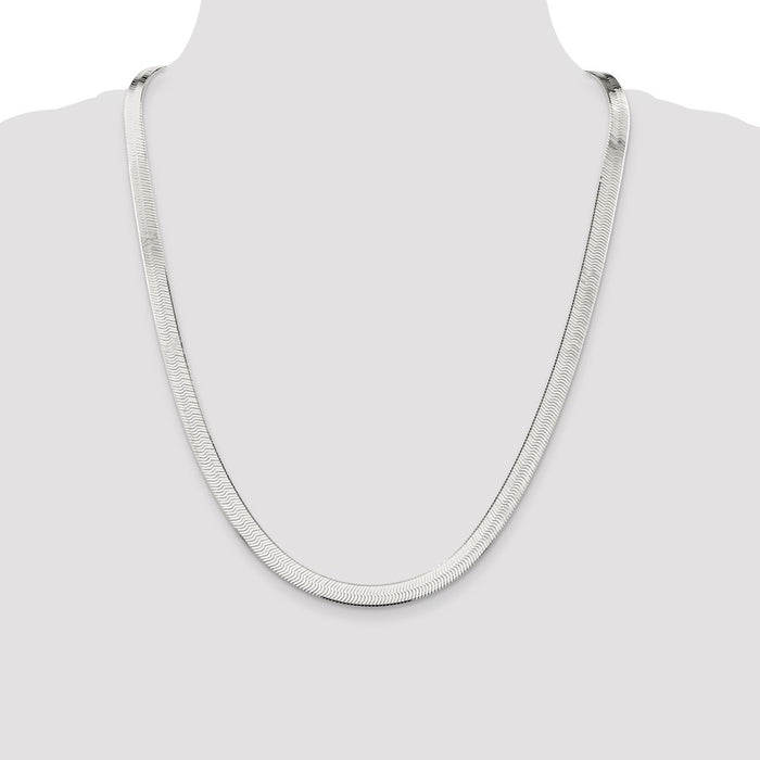 Buy Stylish 7.3mm Sterling Silver Magic Herringbone Chain - Affordable Luxury!-4