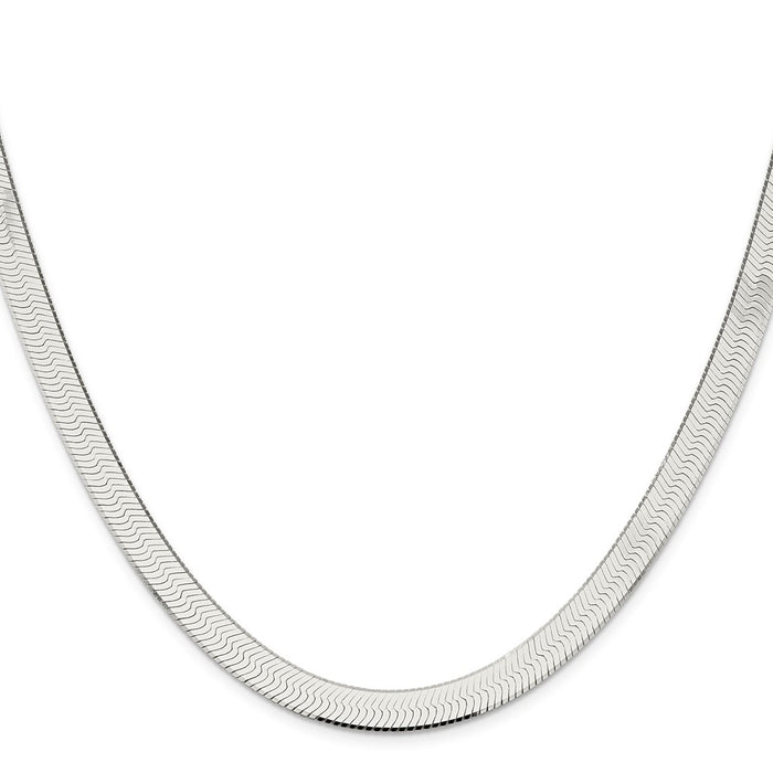 Buy Stylish 8mm Sterling Silver Enchanted Herringbone Necklace - Affordable Luxury-2