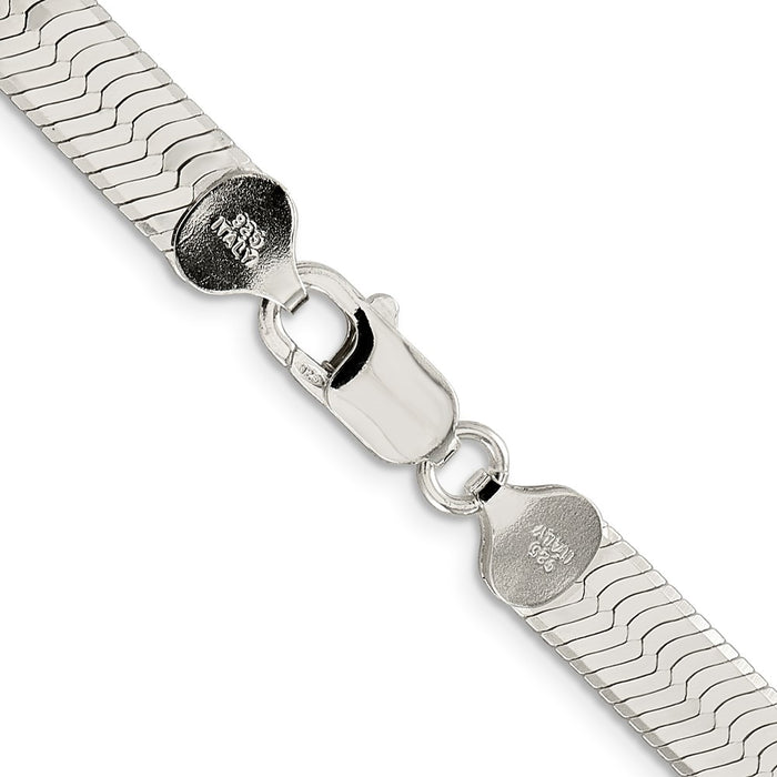 Buy Stylish Sterling Silver 8mm Enchanted Herringbone Necklace - Luxury Look!-3