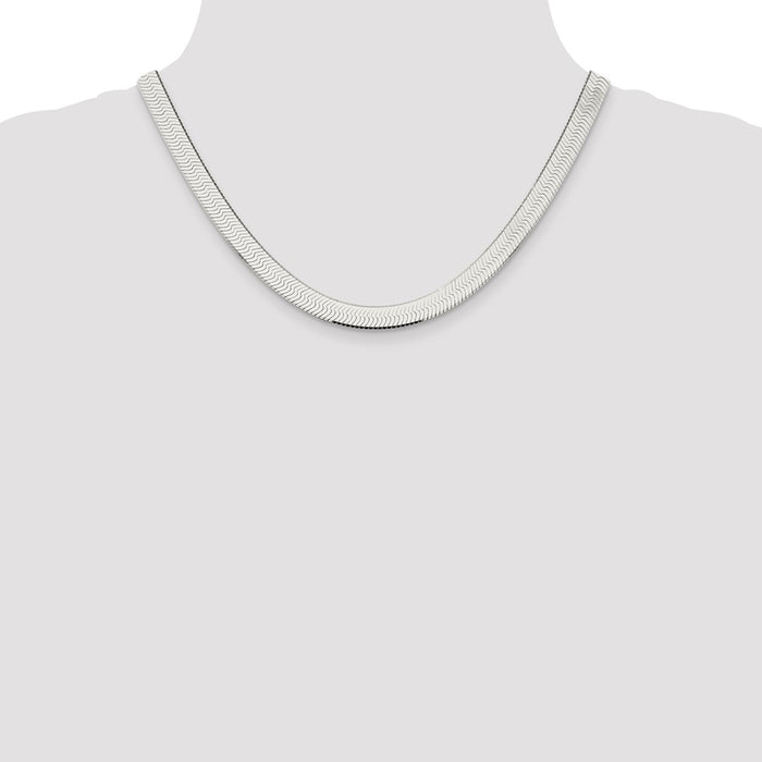 Buy Stylish 8mm Sterling Silver Enchanted Herringbone Necklace - Affordable Luxury-4