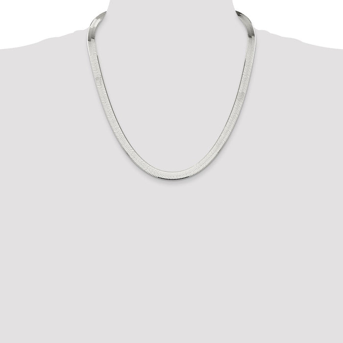 Buy Stylish Sterling Silver 8mm Enchanted Herringbone Necklace - Luxury Look!-4
