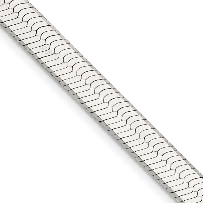 High-Quality 8mm Sterling Silver Magic Herringbone Chain - Stylish Value!-1
