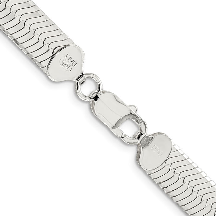 Buy Exclusive Sterling Silver 8.75mm Enchanted Herringbone Necklace - Value!-3