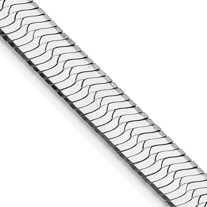 Buy Exclusive Rhodium-Plated Sterling Silver 8.75mm Herringbone Chain - Luxury!-1