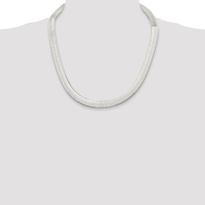 Buy 10.5mm Sterling Silver Enchanted Herringbone Chain - Stylish & Affordable-4