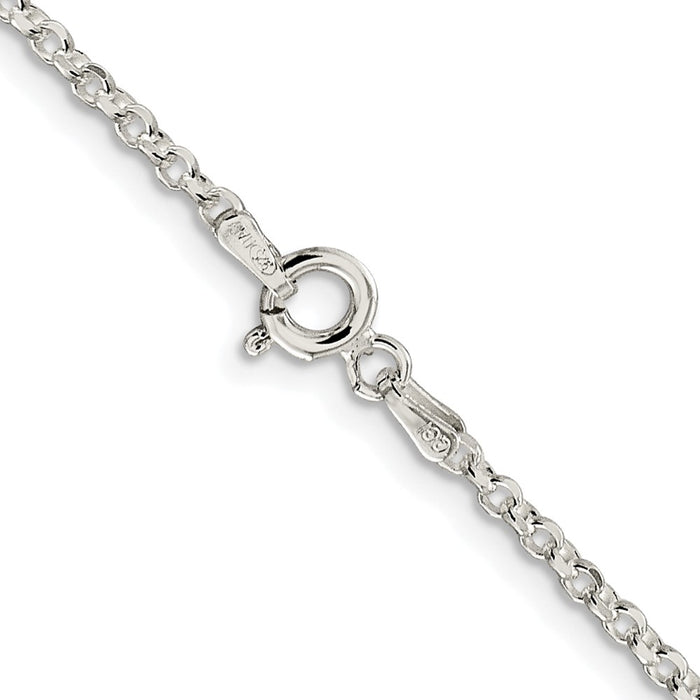 Buy Exclusive 2.2mm Rhodium-Plated Diamond-Cut Cable Chain in Sterling Silver-3