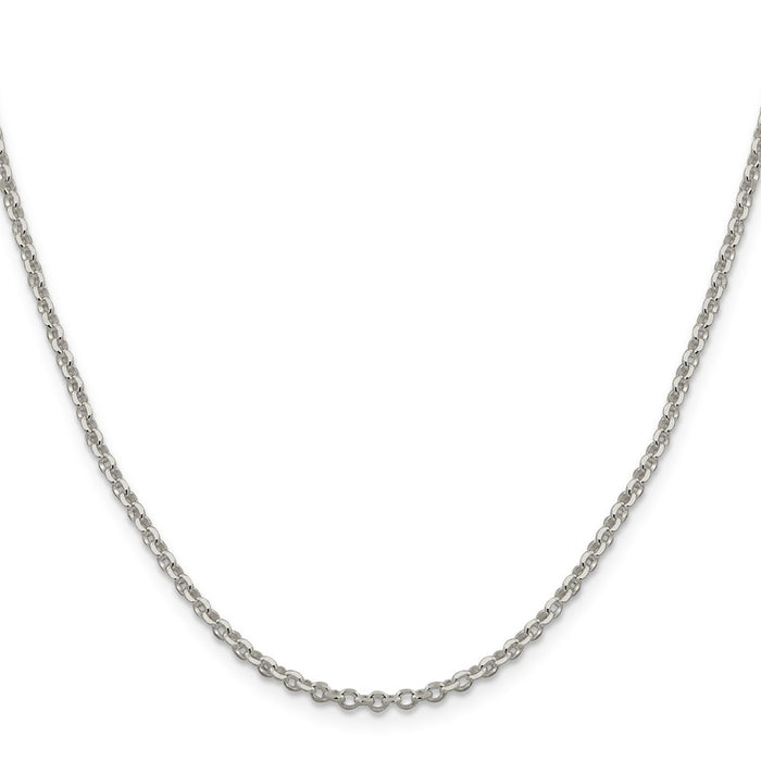 Buy Stylish 2.6mm Diamond-Cut Sterling Silver Necklace Chain - High Quality-2