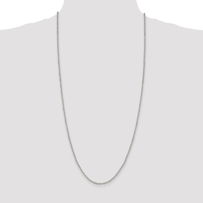 Buy Stylish 2.6mm Diamond-Cut Sterling Silver Necklace Chain - High Quality-4