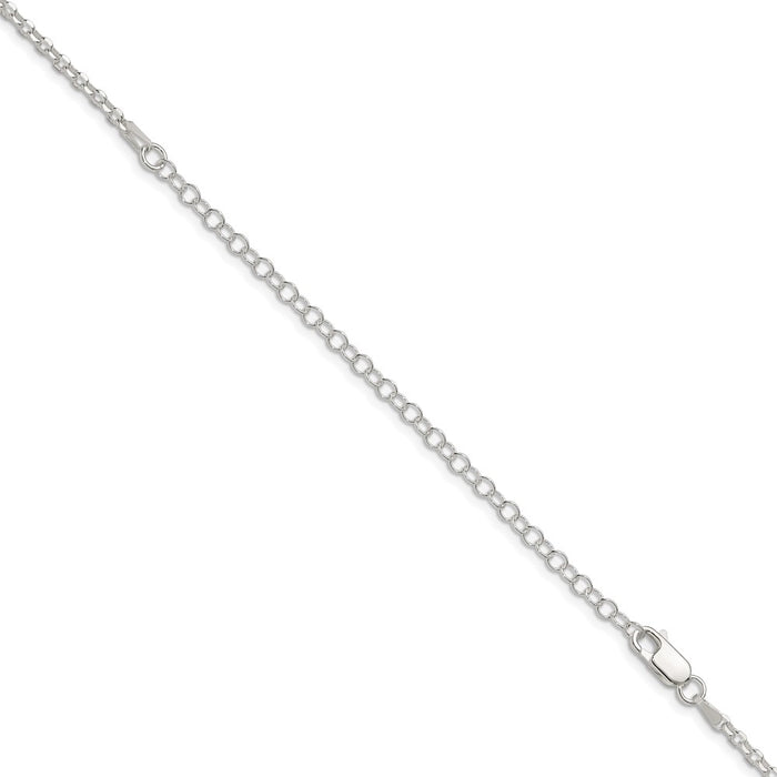 Buy Luxury Sterling Silver 2.6mm Diamond-Cut Cable Chain with 4-Inch Extension-3