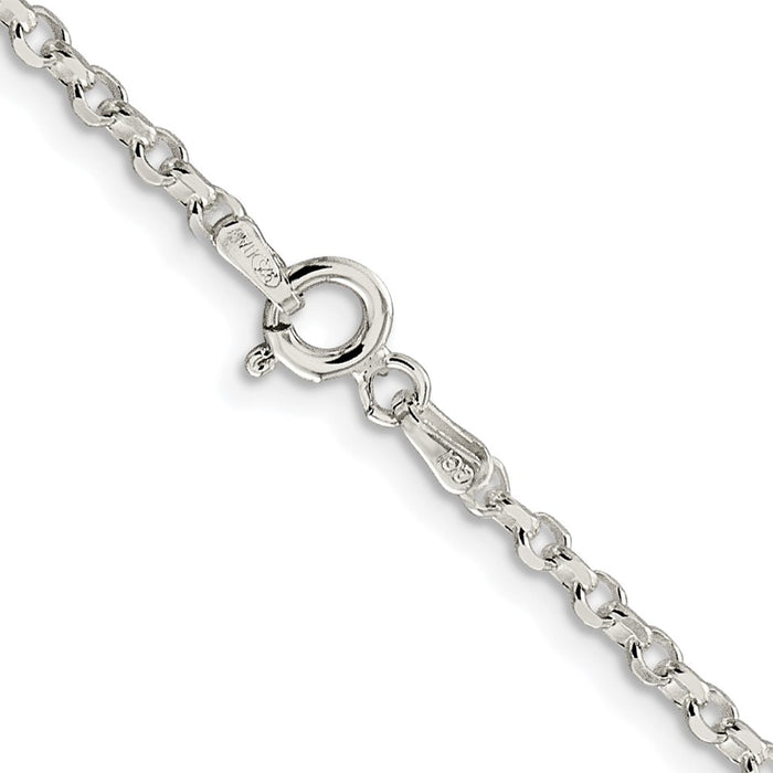 High-Quality Rhodium-Plated Sterling Silver 2.6mm Cable Chain - Stylish Value-3