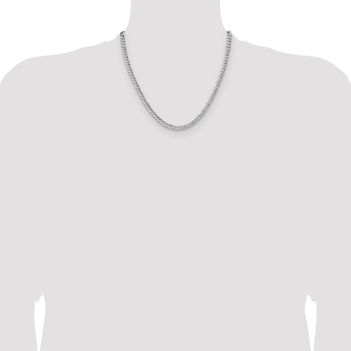 Buy Stylish Hammered Curb Chain in 4.75mm Sterling Silver - Affordable Luxury-4
