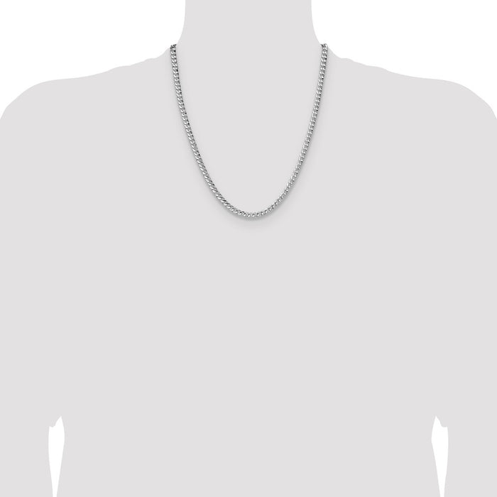Buy Stylish Hammered Curb Chain 4.75mm in Sterling Silver - Affordable Luxury!-4