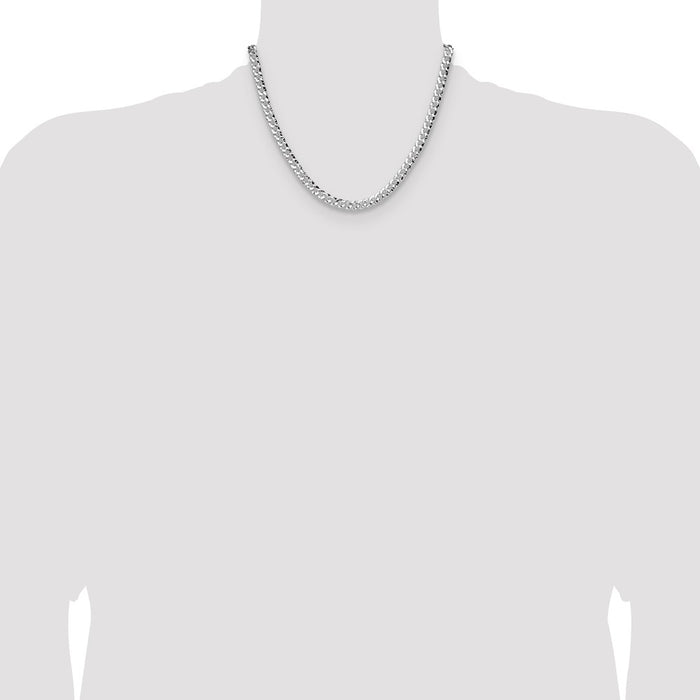 Buy Stylish Hammered Curb Chain in 6.35mm Sterling Silver - Luxury Value-4