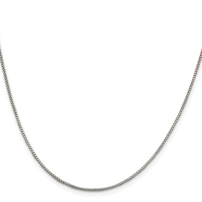 Exclusive 1.25mm Round Box Chain in Sterling Silver - Affordable Luxury-2