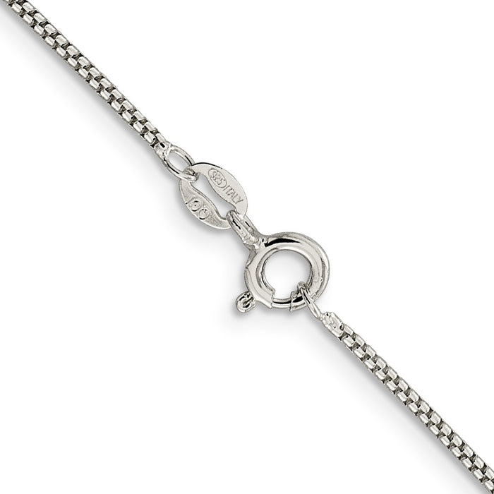 Exclusive 1.25mm Round Box Chain in Sterling Silver - Affordable Luxury-3