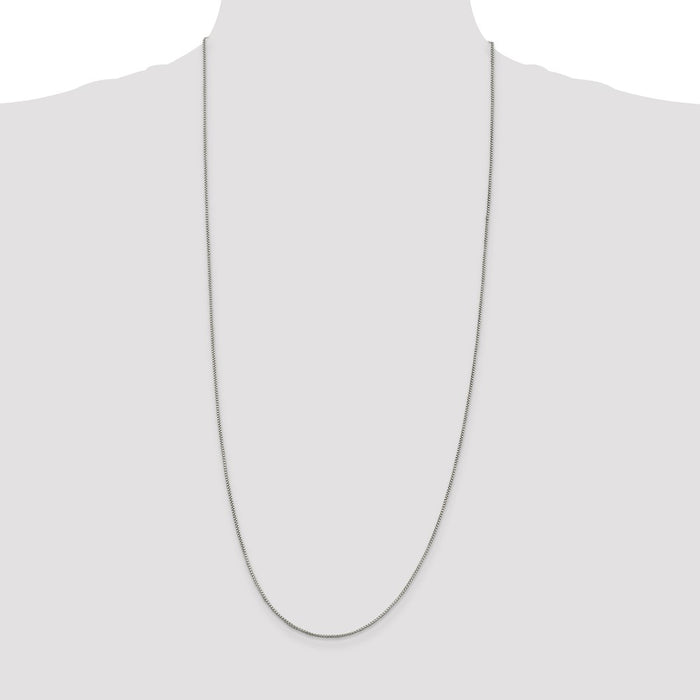 Exclusive 1.25mm Round Box Chain in Sterling Silver - Affordable Luxury-4