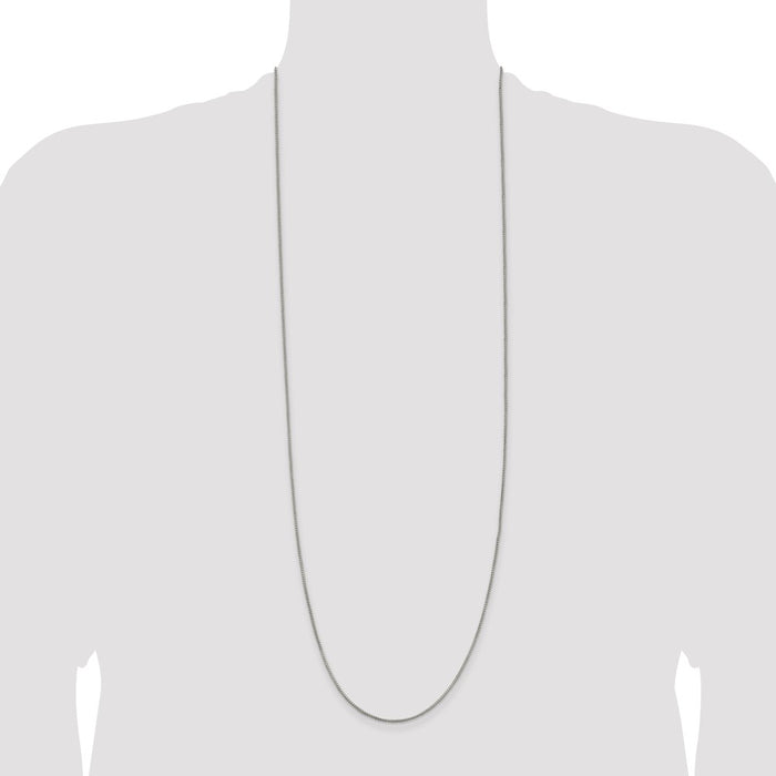 Buy Stylish 1.25mm Round Box Chain in Sterling Silver - Affordable Luxury!-4