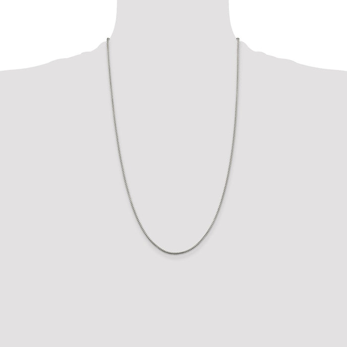Buy Stylish 1.5mm Round Box Chain in 925 Sterling Silver - Affordable Luxury-4