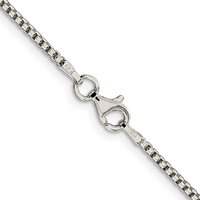 Buy 1.75mm Sterling Silver Round Box Chain | Stylish & Affordable Jewelry-3