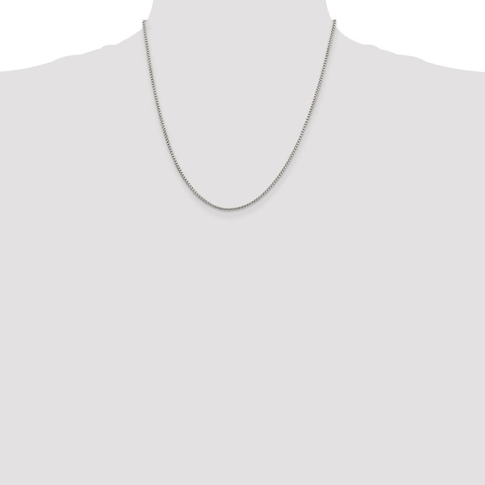 Buy Stylish 1.75mm Round Box Chain in Sterling Silver - Affordable Luxury!-4