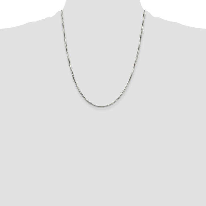 Buy Stylish 1.75mm Round Box Chain in Sterling Silver - Affordable Luxury Jewelry-4