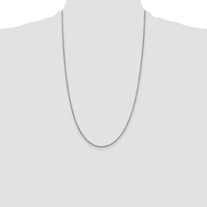 Exclusive 1.75mm Round Box Chain in Sterling Silver - Stylish & Affordable!-4
