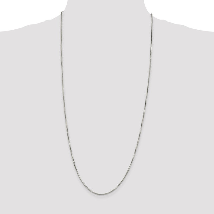 Buy 1.75mm Round Box Chain in Sterling Silver - Stylish & Affordable Jewelry-4