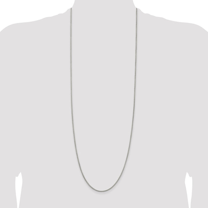 Buy 1.75mm Sterling Silver Round Box Chain | Stylish & Affordable Jewelry-4