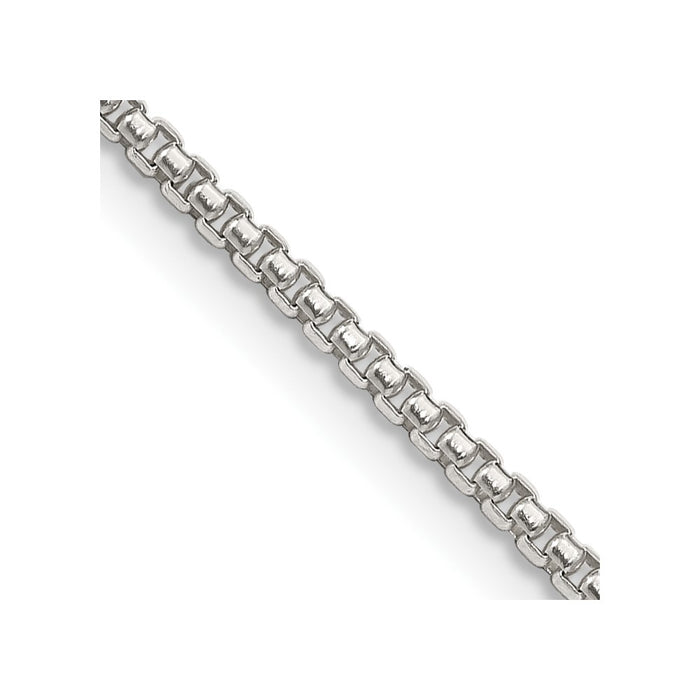 Buy Stylish 1.75mm Round Box Chain in Sterling Silver - Affordable Luxury!-1