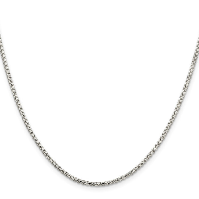Buy Stylish 2mm Round Box Chain in Sterling Silver - Affordable Luxury Jewelry-2