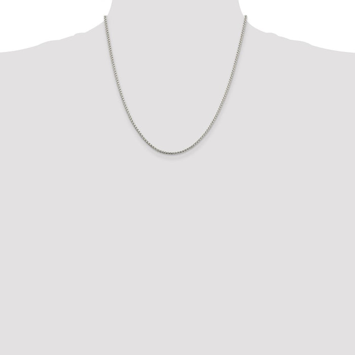 Buy Exclusive 2mm Round Box Chain in Sterling Silver | Stylish & Affordable!-4