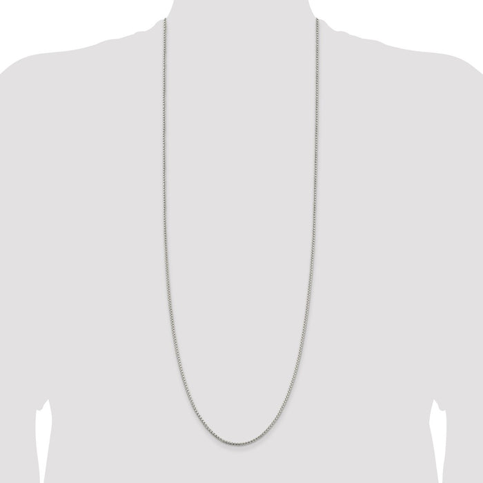 Exclusive 2mm Round Box Chain in Sterling Silver - Stylish and Affordable Jewelry-4