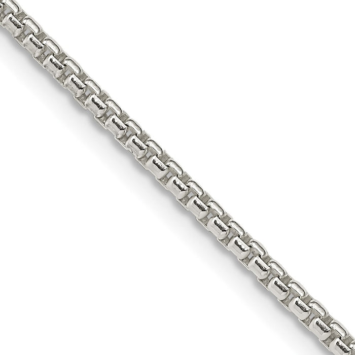 Buy Stylish 2mm Round Box Chain in Sterling Silver - Affordable Luxury Jewelry-1