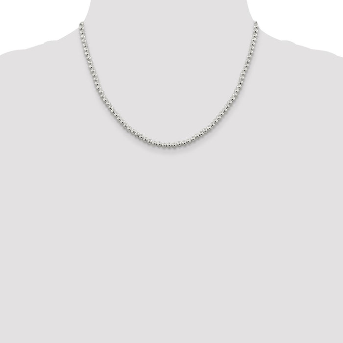 Buy Exclusive 4mm Beaded Box Chain Necklace in High-Quality Sterling Silver-4