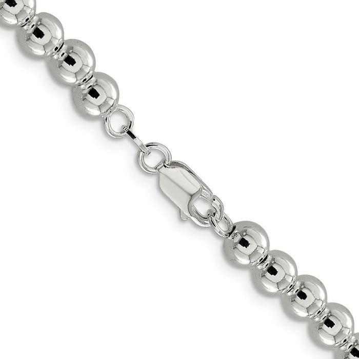 High-Quality Sterling Silver Box Chain with 6.1mm Beads - Stylish Value!-3