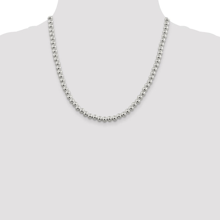 High-Quality Sterling Silver Box Chain with 6.1mm Beads - Stylish Value!-4