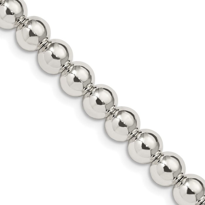 High-Quality Sterling Silver Box Chain with 6.1mm Beads - Stylish Value!-1