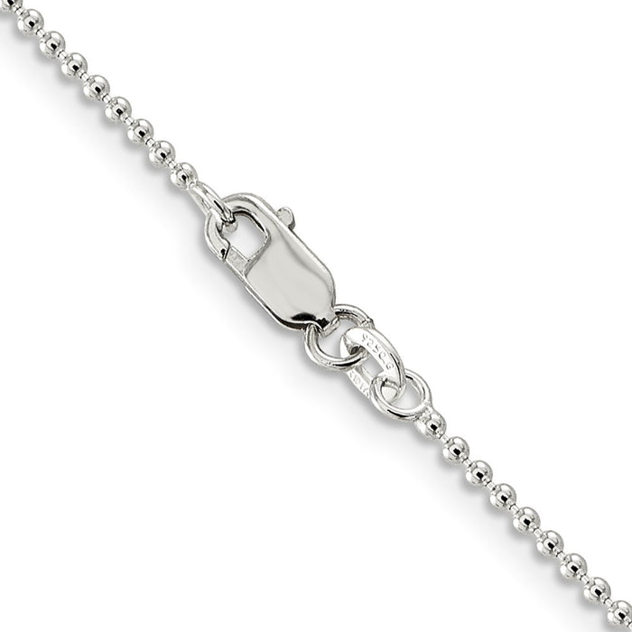 Buy Stylish 1.5mm Sterling Silver Beaded Chain - Affordable Luxury Jewelry-3