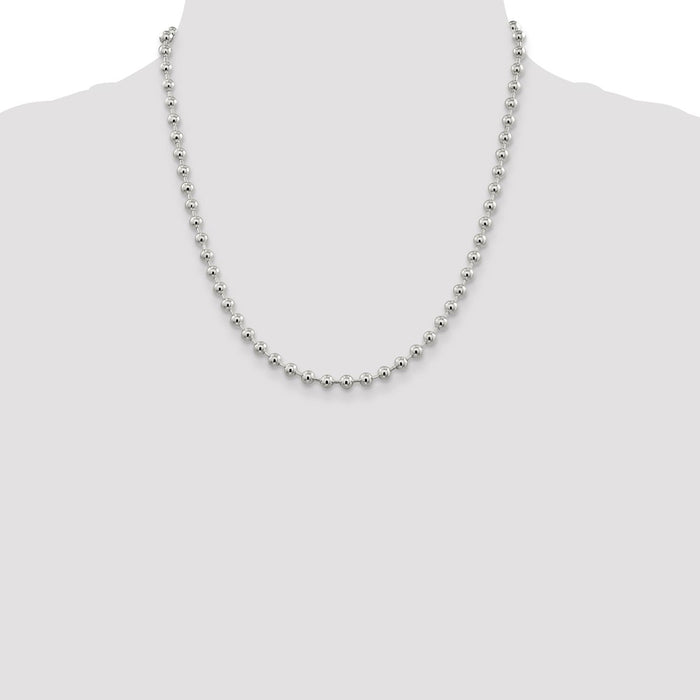 Buy High-Quality 5mm Sterling Silver Beaded Chain | Stylish & Affordable Value-4