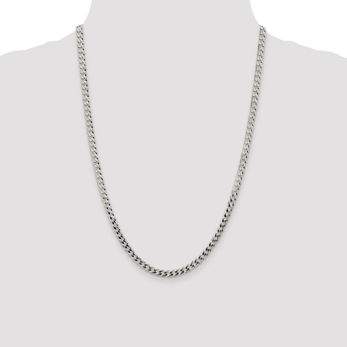 Buy Stylish 4.7mm Sterling Silver Flat Curb Link Chain - Affordable Luxury!-4